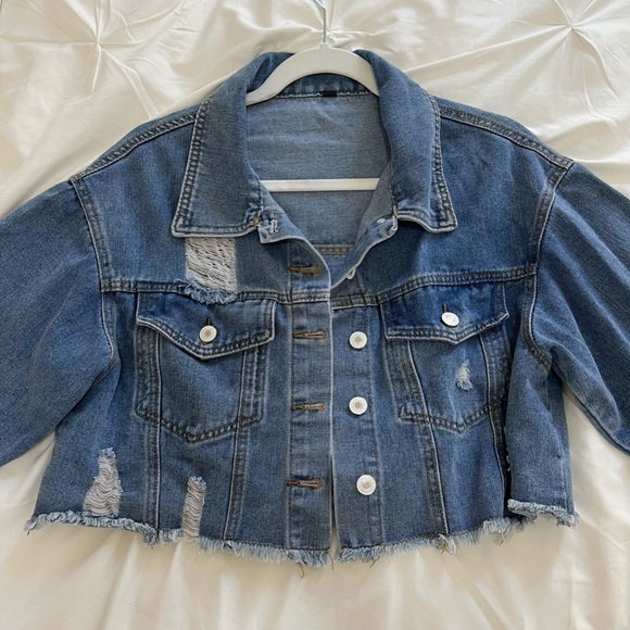 Distressed Denim Jacket - Picture 2 of 5
